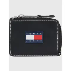 TOMMY HILFIGER - Billetera Monedero Con Parche Negro