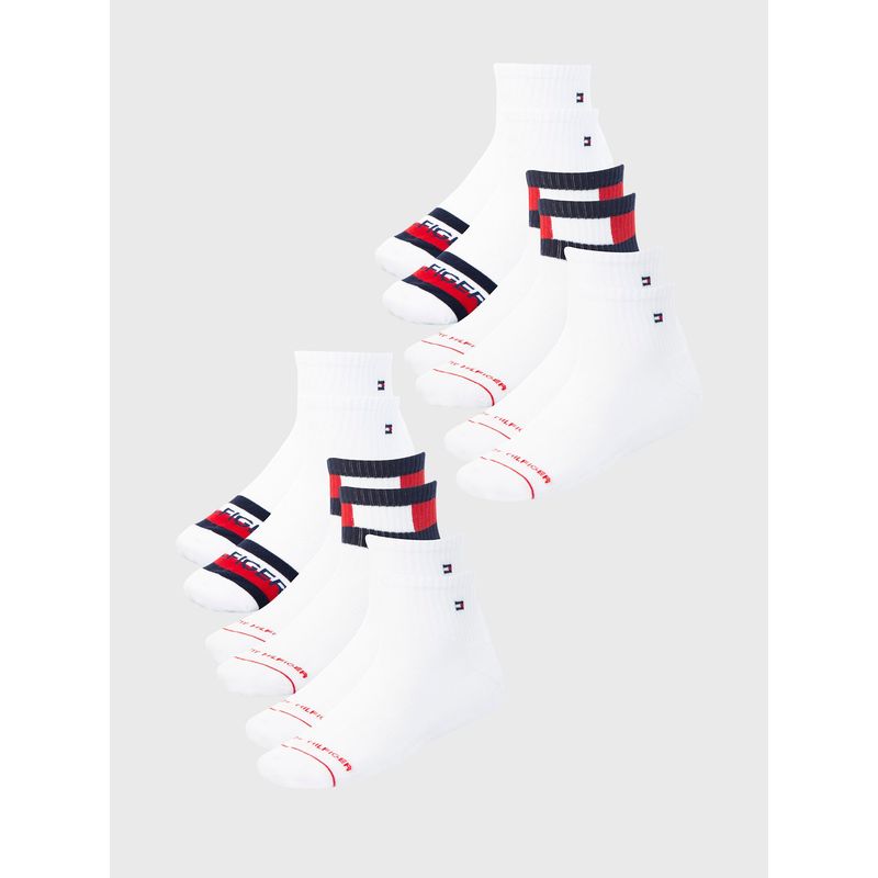 TOMMY HILFIGER - Pack 6 Par Calcetin Sport Blanco Tommy Hilfiger