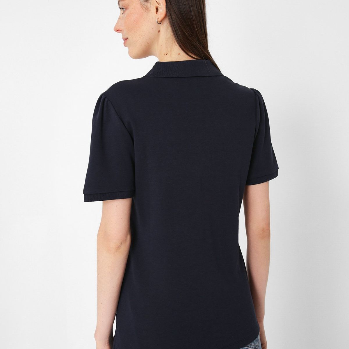 TOMMY HILFIGER - Polo Solid Con Cierre Azul Tommy Hilfiger