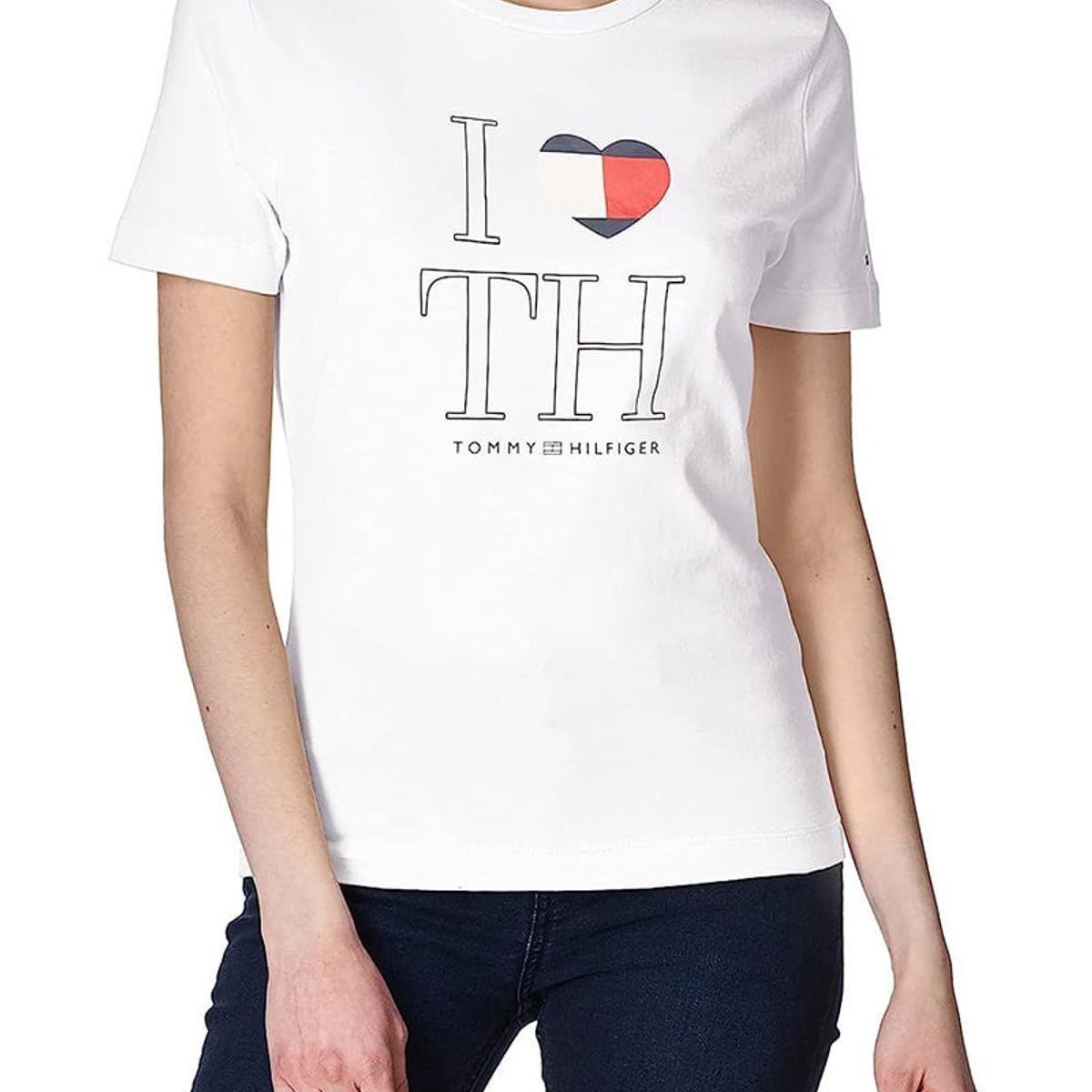 TOMMY HILFIGER - Polera Im I Love Slim Fit Blanco Tommy Hilfiger