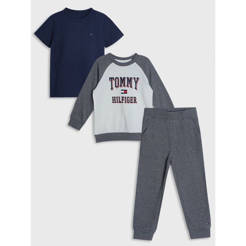 TOMMY HILFIGER - Set Polera Polerón Jogger Niño Multicolor Tommy Hilfiger