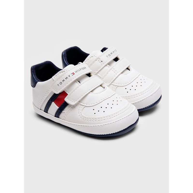 TOMMY HILFIGER - Zapatillas Con Velcro Y Logo Niño Blanco Tommy Hilfiger