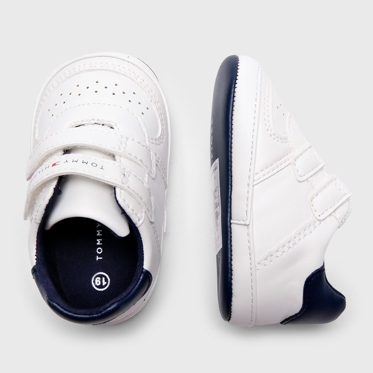 TOMMY HILFIGER - Zapatillas Con Velcro Y Logo Niño Blanco Tommy Hilfiger