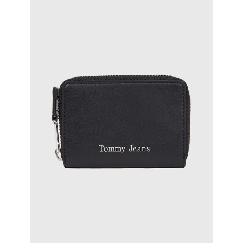 TOMMY HILFIGER - Billetera Must Logo Con Cierre Negro Tommy Hilfiger