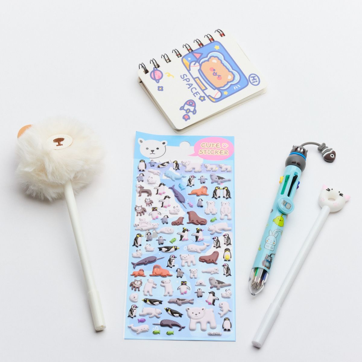 GENERICO - Mini cuaderno Kute Kawaii con set de lápices