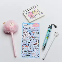 GENERICO - Mini cuaderno Kute Kawaii con set de lápices