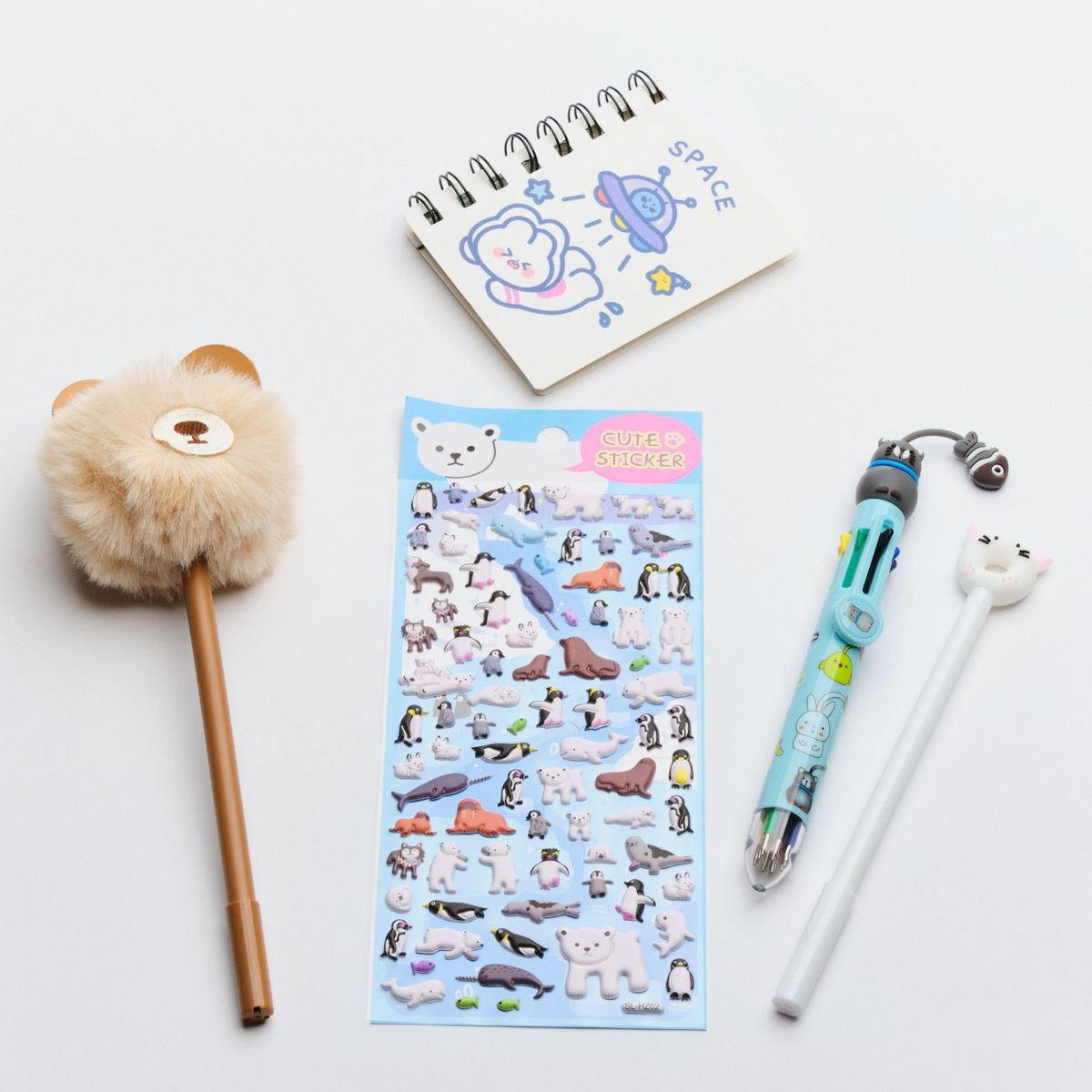 GENERICO - Mini cuaderno Kute Kawaii con set de lápices