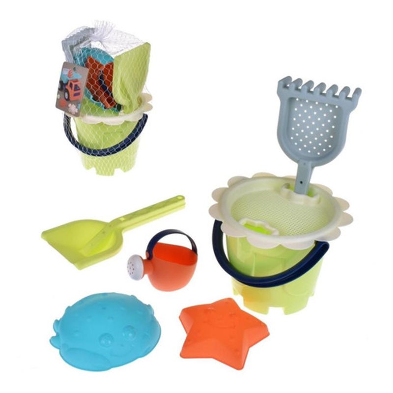ANSALDO - Balde Con Accesorios De Playa De 7 Piezas