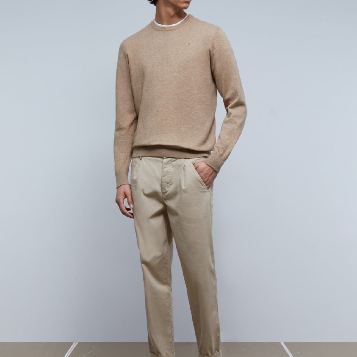 SCALPERS - Sweater Cuello Redondo Calavera Camel Scalpers