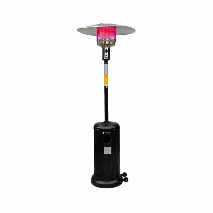 VERKEN Estufa Exterior Gas Svart Pro Negro - Calefactor para Terraza y Patio