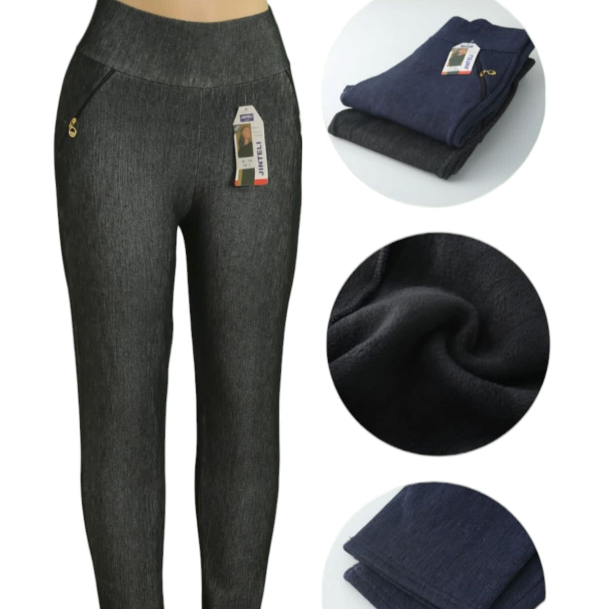 AGW - Calzas Mujer Tipo Jeggins Con Forro Polar