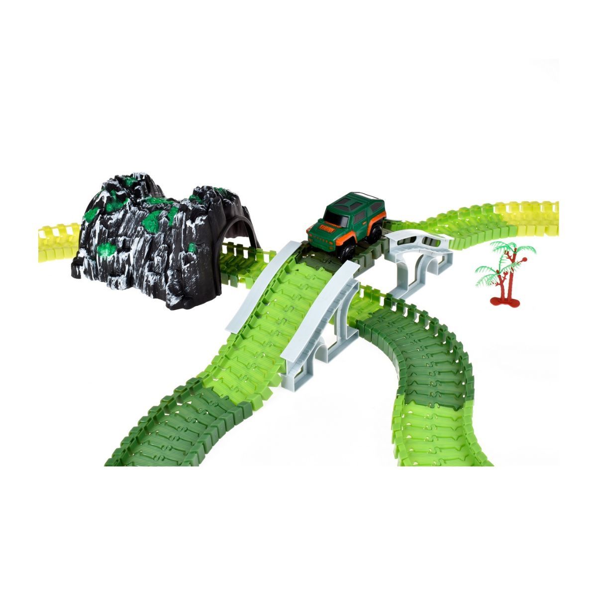 ANSALDO - Pista flexible Ansaldo 137 piezas luces fluorescentes