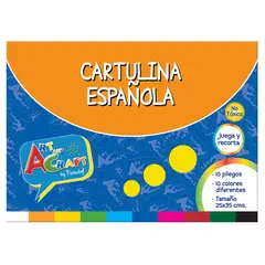 PRONOBEL - Carpeta Cartulina Española 25x35 cm 10 Hojas Art&Craft