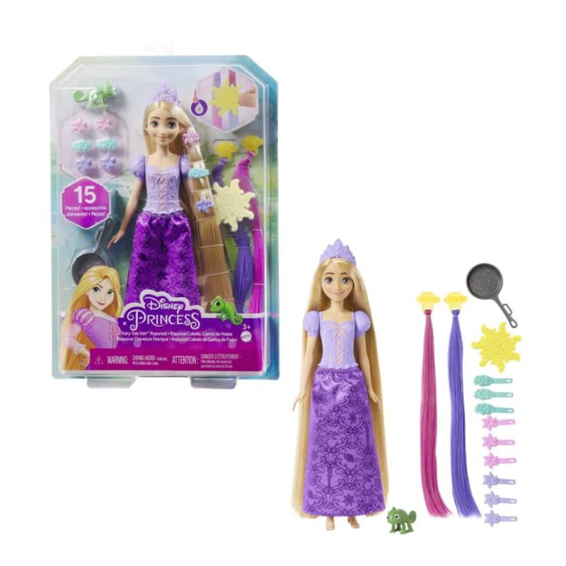 DISNEY - Disney Princesa Muñeca Rapunzel Cabello De Cuentos De Hadas