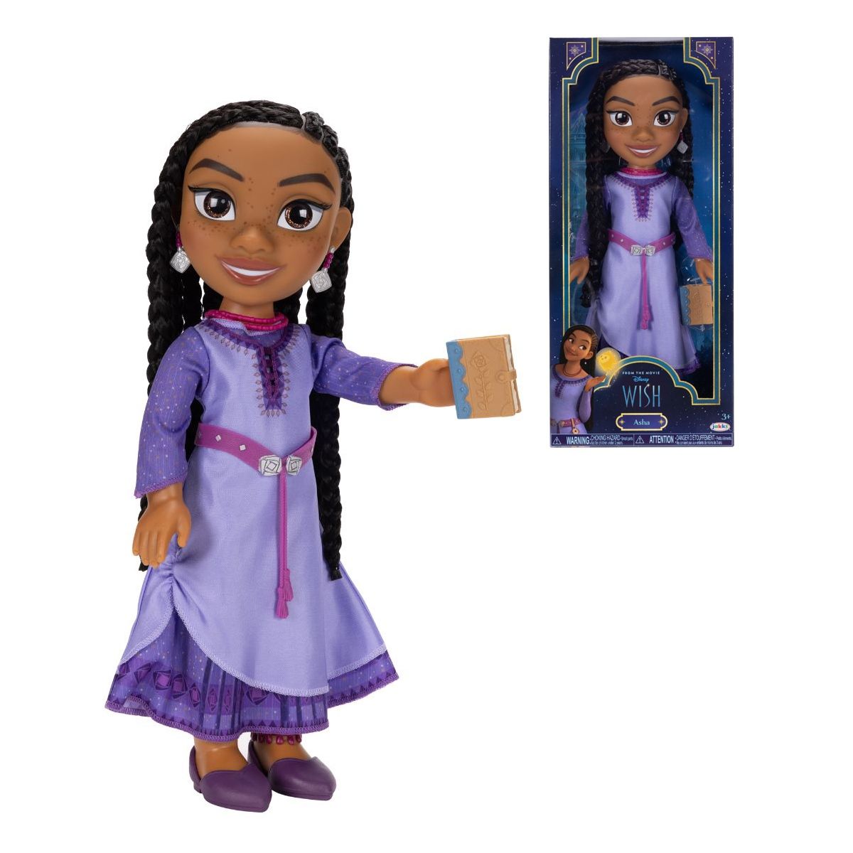 ANSALDO - Muñeca WISH Asha colección Disney moda púrpura