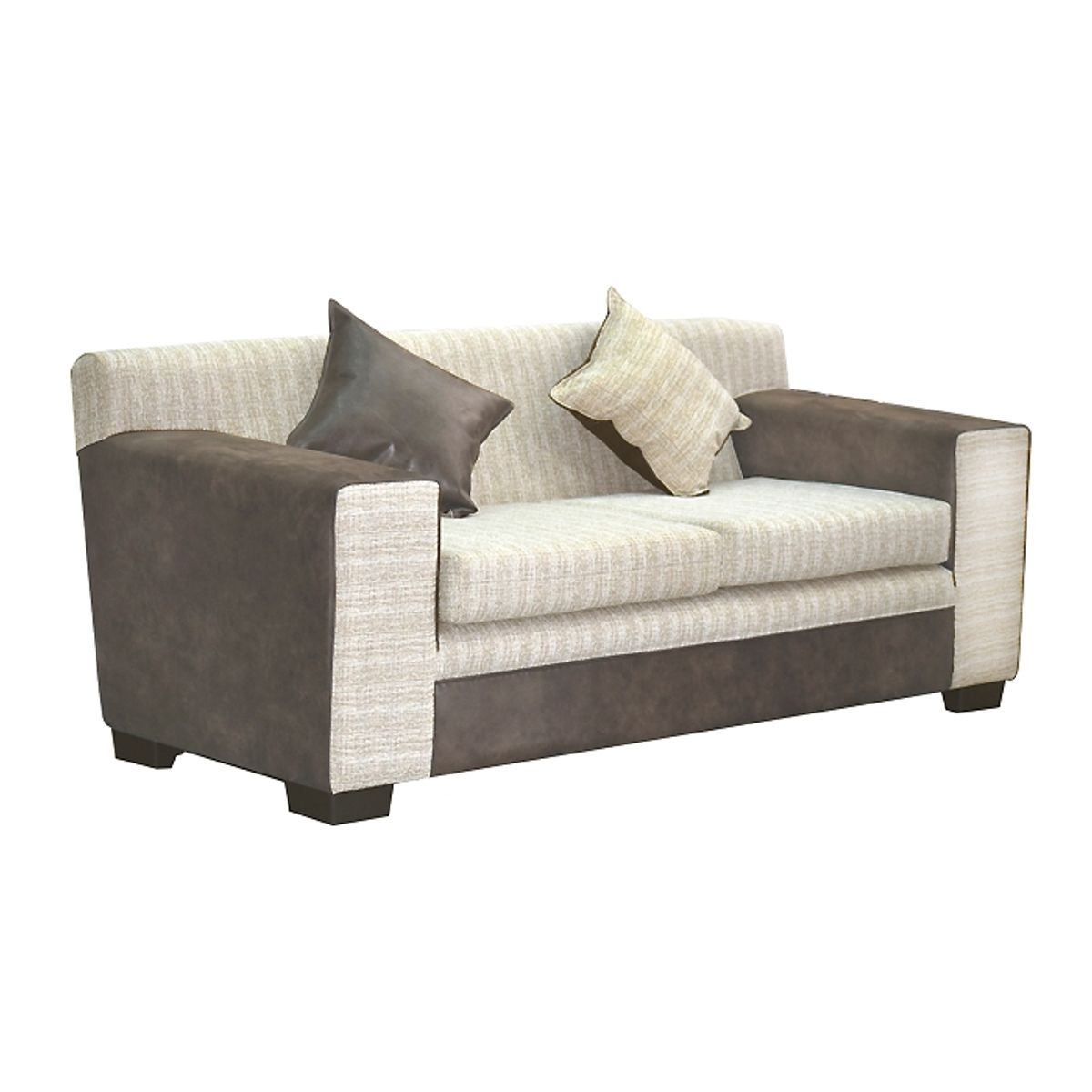 MSA MUEBLES SANTA ANA - SOFA  3 CUERPOS IBIZA TELA 21 Y PU