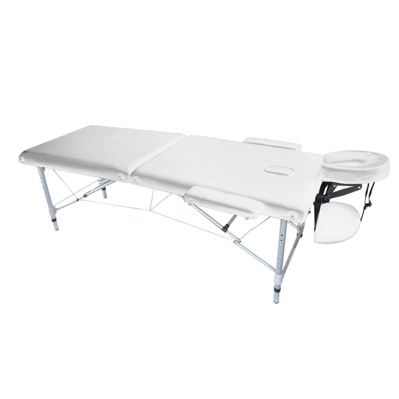 GLOMED - Camilla de Masajes Plegable Estándar Blanca GLOMED