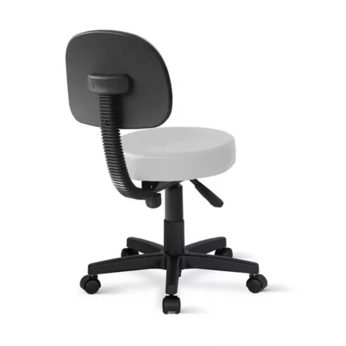 GLOMED - Piso Taburete Consulta Médica con Respaldo - Blanco GLOMED