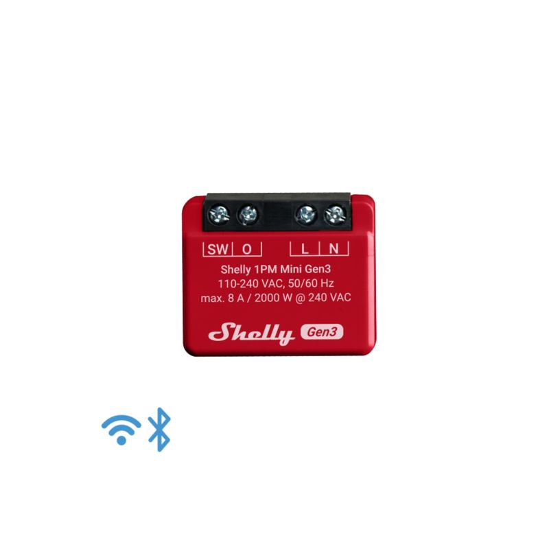 SHELLY - INTERRUPTOR SMART WIFI 1PM MINI GEN 3 SHELLY SHELLY