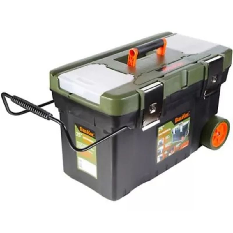 BAUKER - Caja Porta Herramientas  Con Ruedas