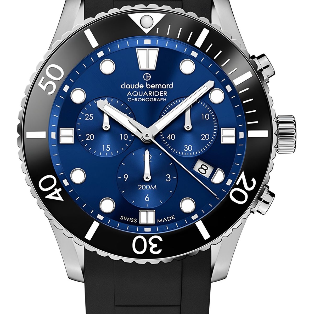 CLAUDE BERNARD - Reloj Claude Bernard Aquarider Cronografo 43mm Azul Hombre