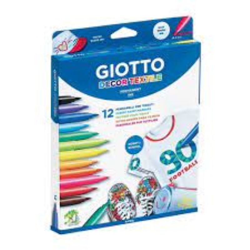 GIOTTO - Marcadores para telas Giotto Decor Textile 12 colores
