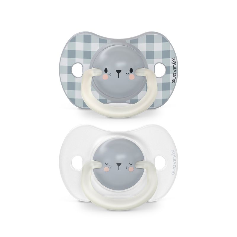 SUAVINEX - CHUPETE NOCHE FISIOLOGICO SILICONA 6-18 MESES 2 UN BEAR