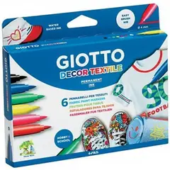 GIOTTO - Marcadores para telas Decor Textile 6 colores