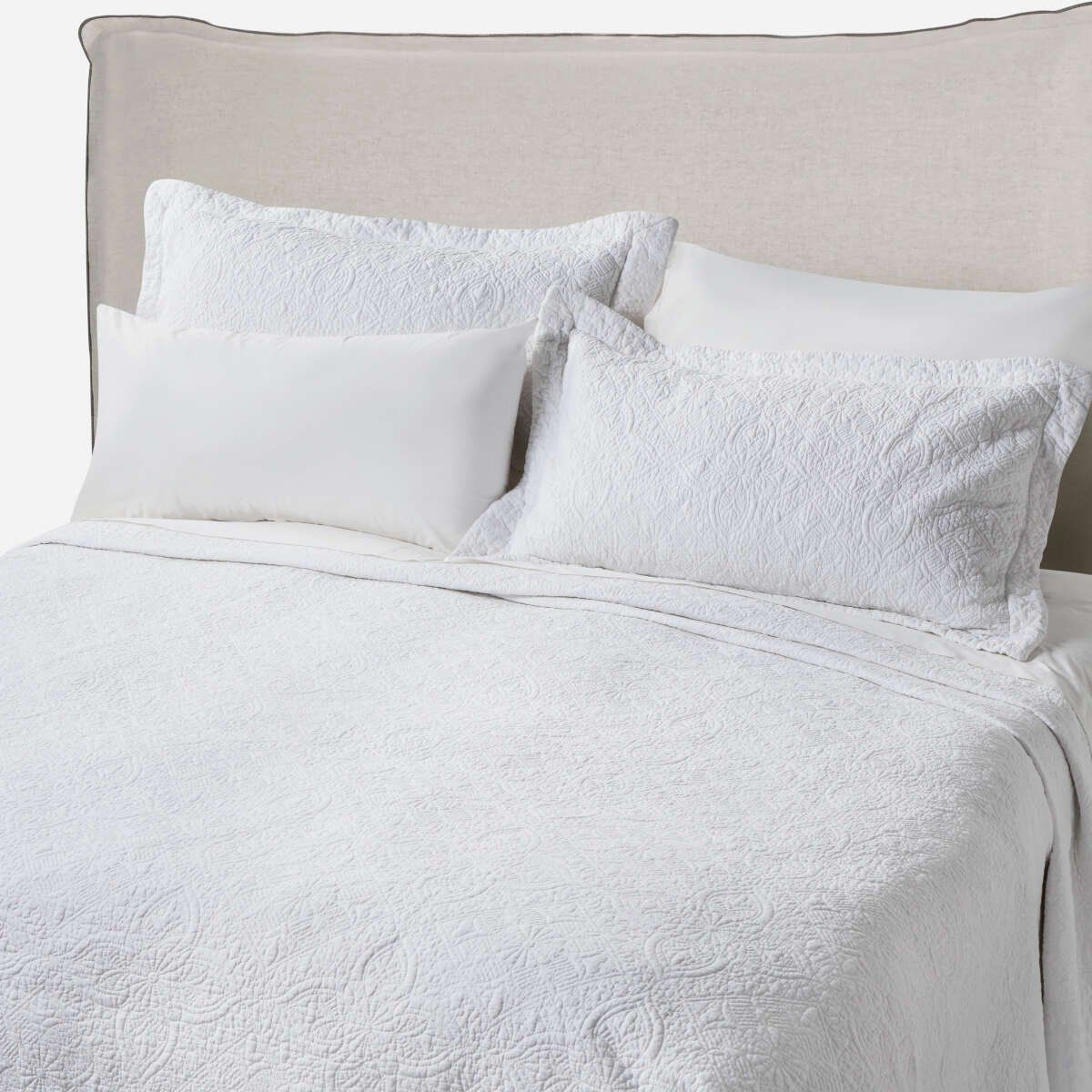 ROSEN - Cubrecama Algodón Austria Blanco King