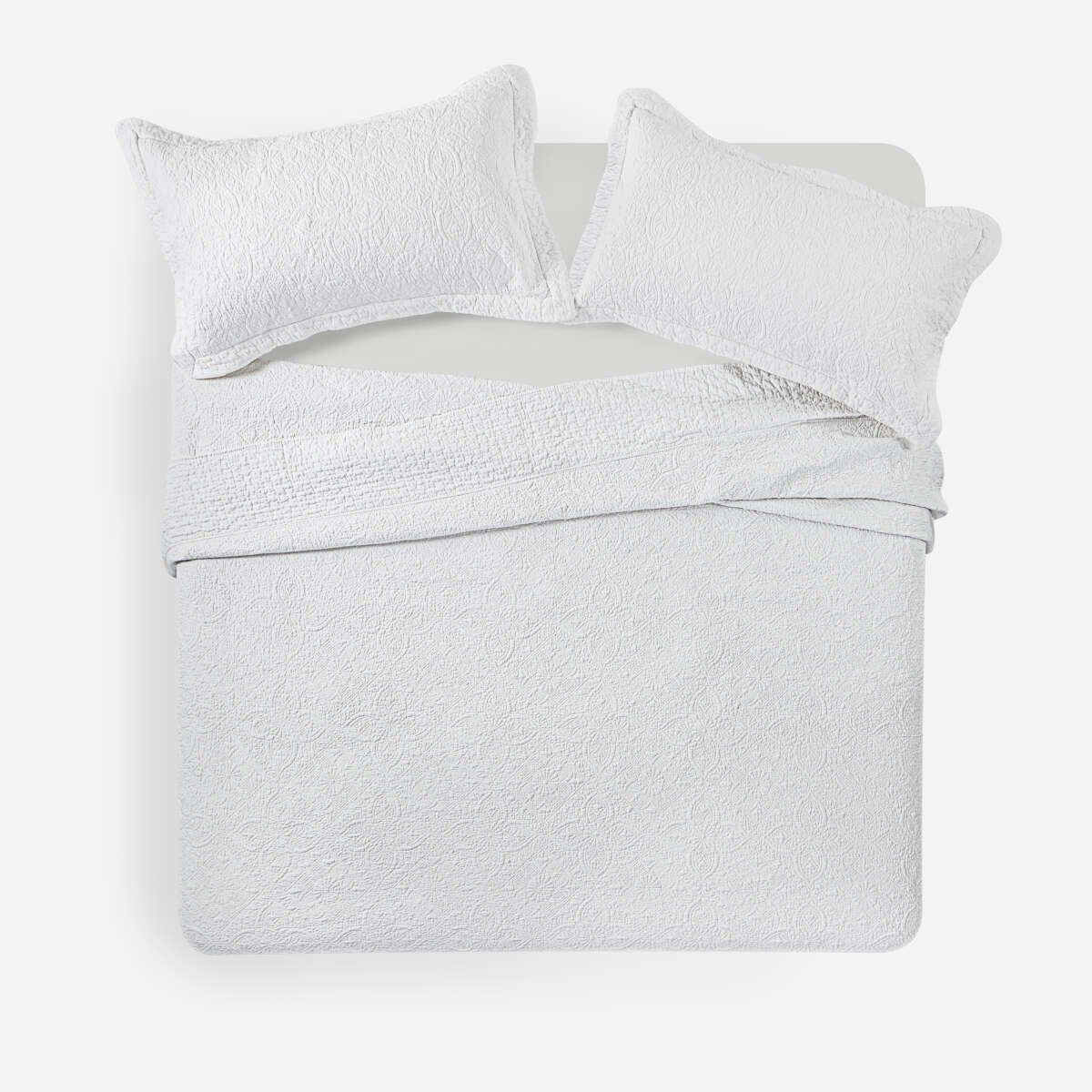 ROSEN - Cubrecama Algodón Austria Blanco 2 Plazas