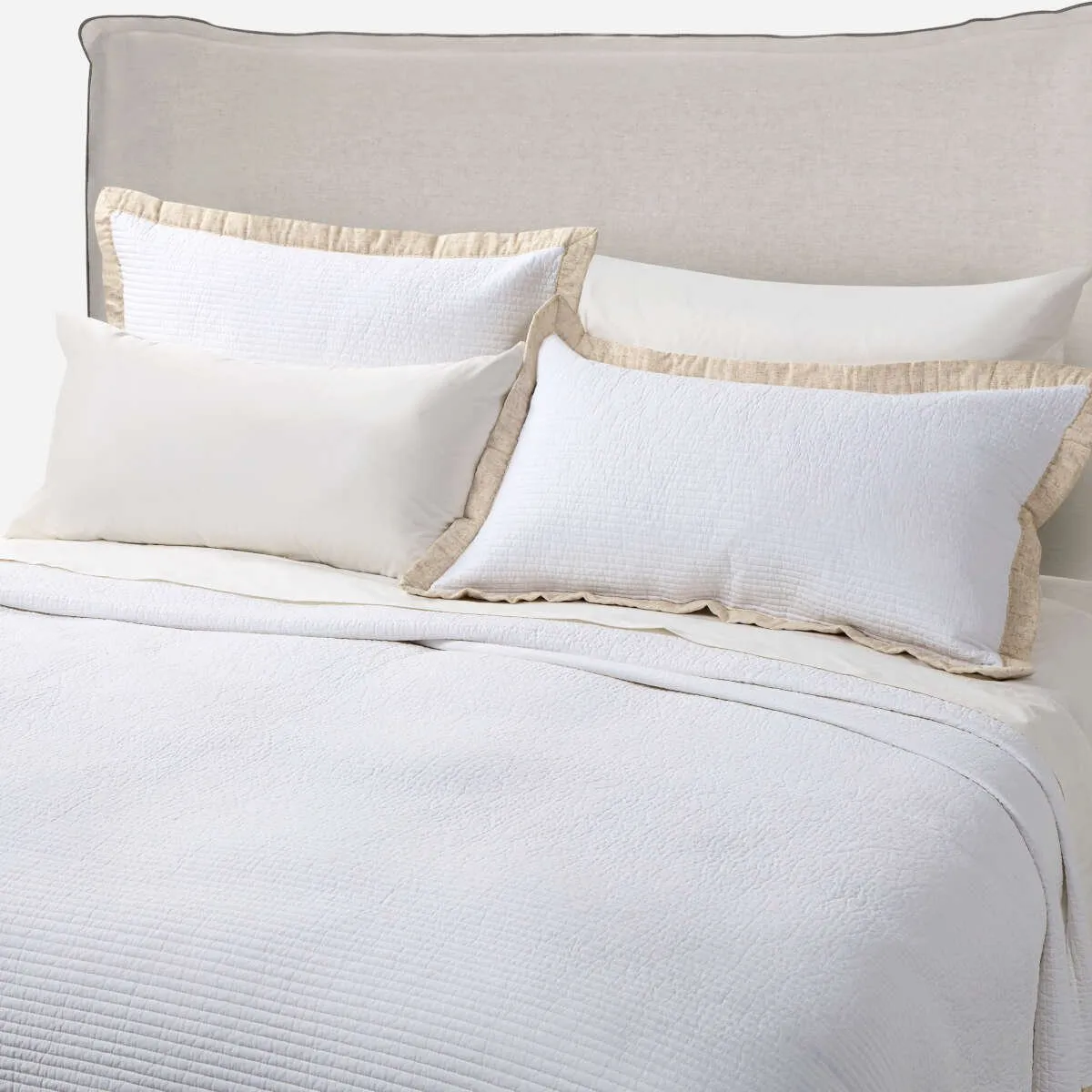 ROSEN - Cubrecama Algodón Albona Blanco King