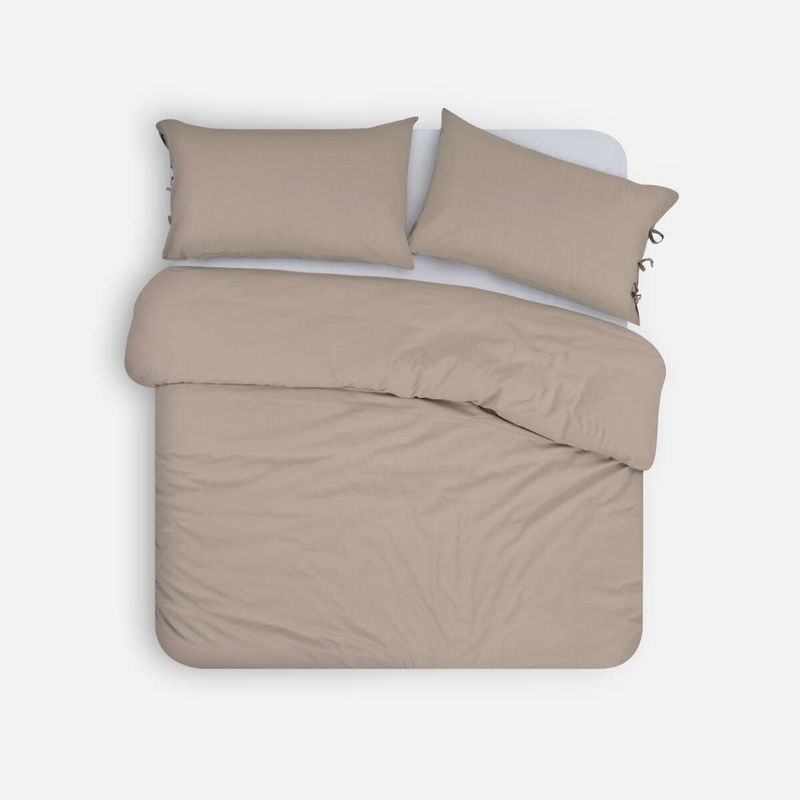 ROSEN - Funda Plumón Lino-Algodón Pure Liso Verde Oliva 2 Plazas