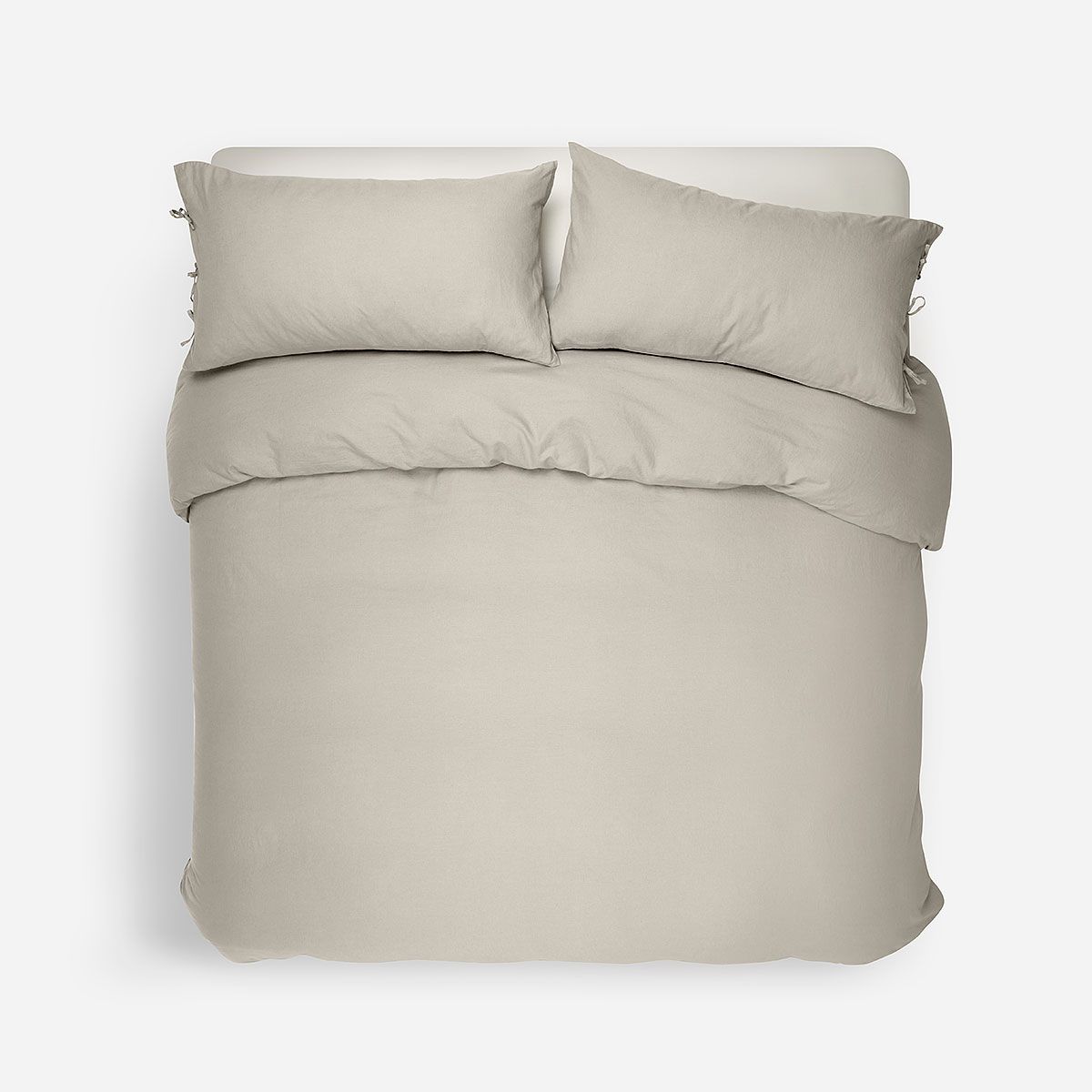 ROSEN - Funda Plumón Lino-Algodón Pure Liso Verde Oliva 2 Plazas