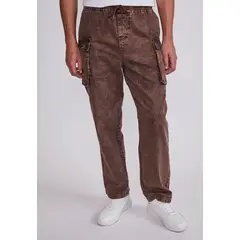 SIOUX - Pantalón Hombre Café Pretina Elasticada