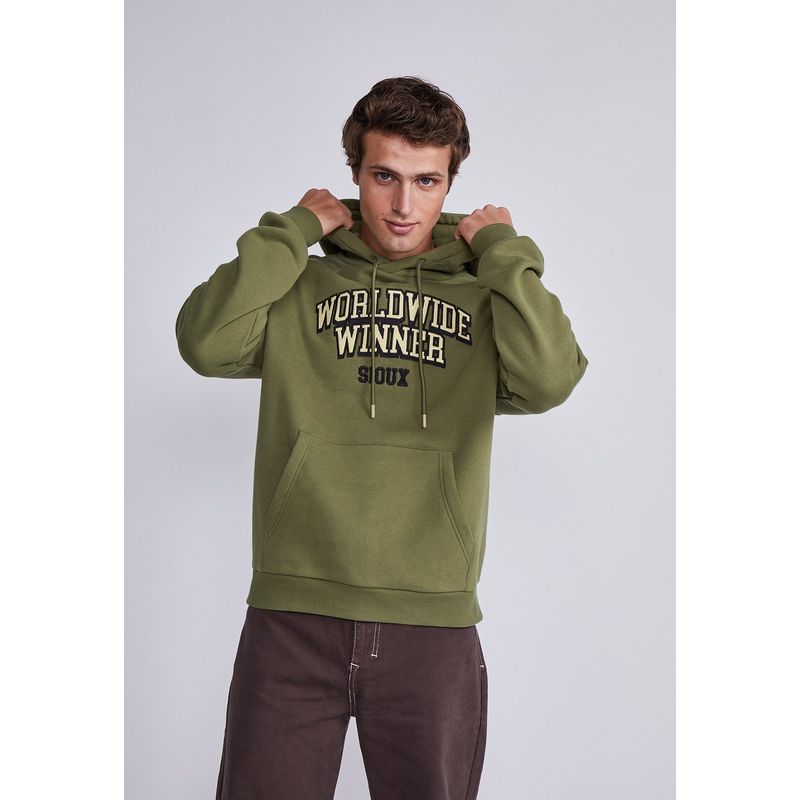 SIOUX - Polerón Hombre Verde College World Wide Sioux