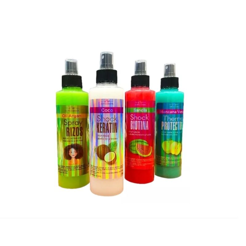 FLAMENCO - Pack 4 Keratina/biotina/rizosdefinidos/protectort Capila