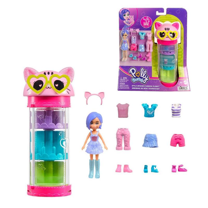 POLLY POCKET - Polly Pocket Tubo De Modas Giratorio - Gato