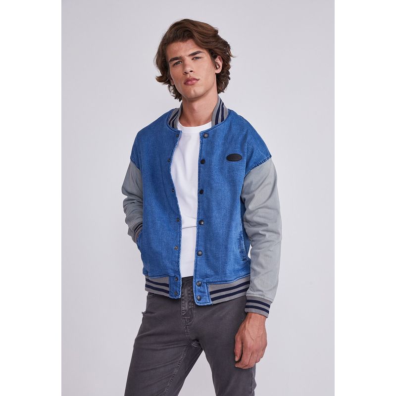 SIOUX - Chaqueta Hombre Azul Liviana Denim Sioux
