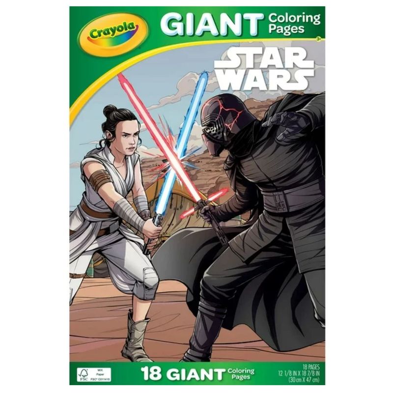 CRAYOLA - SET GIGANTE PARA COLOREAR STAR WARS 18 PG + 24 CRAYONES