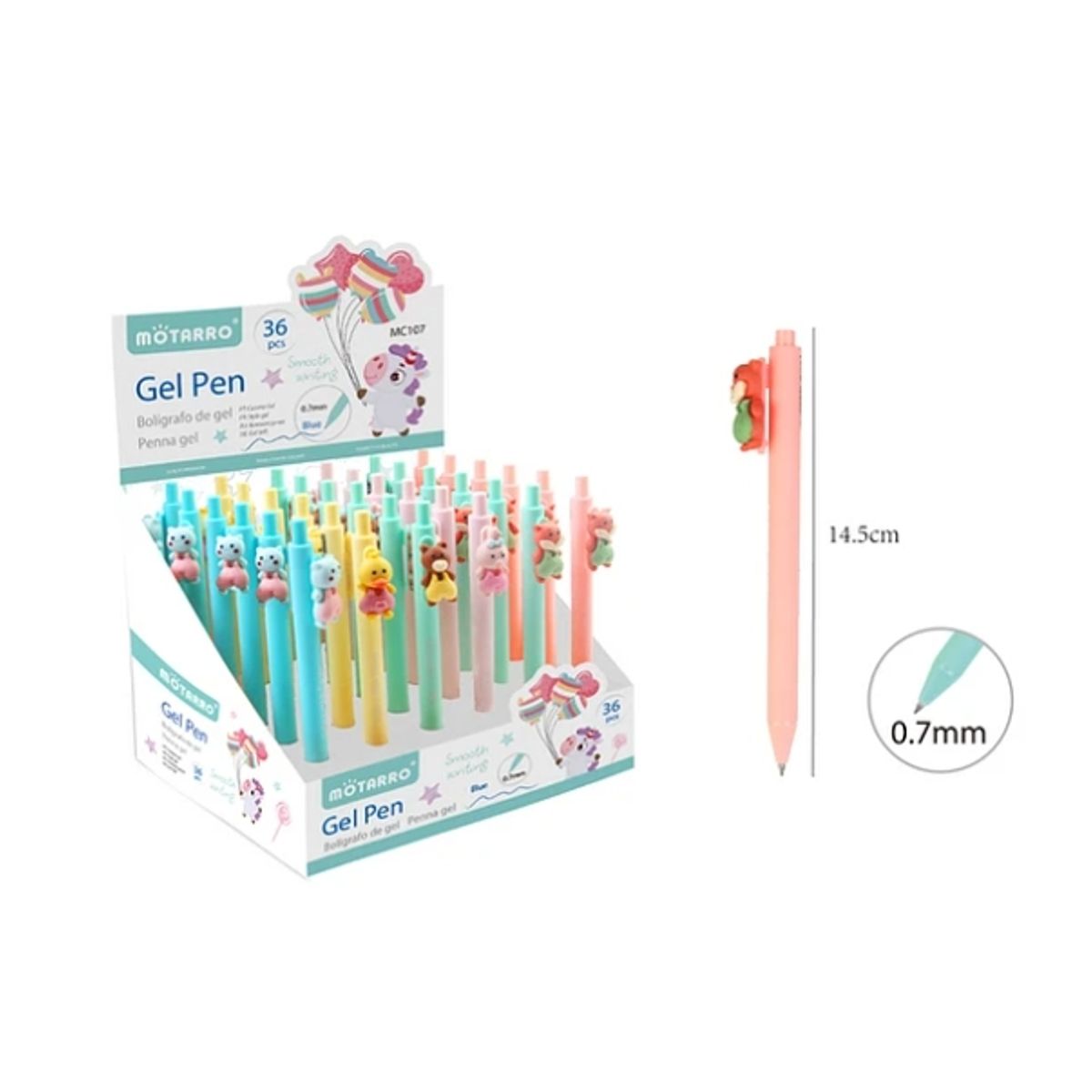 GENERICO - Bolígrafo Con Diseño Cute 14,5 cm Set 3