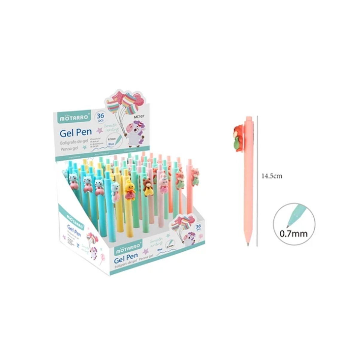 GENERICO - Bolígrafo Con Diseño Cute 14,5 cm Set 3