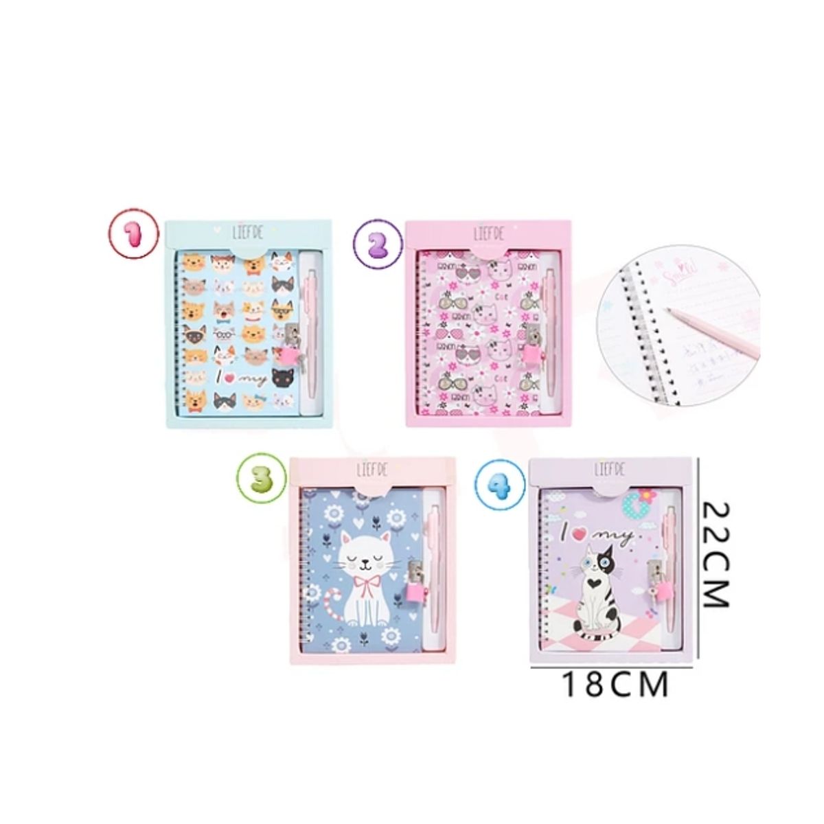 GENERICO - Diario De Vida Con Candado Gatos