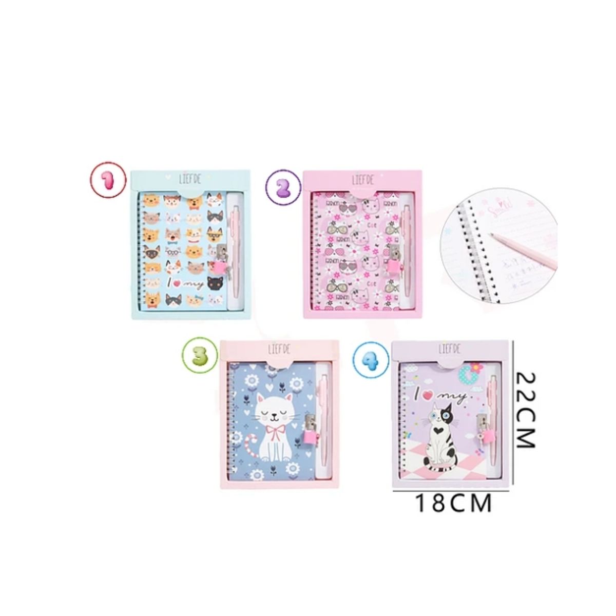 GENERICO - Diario De Vida Con Candado Gatos