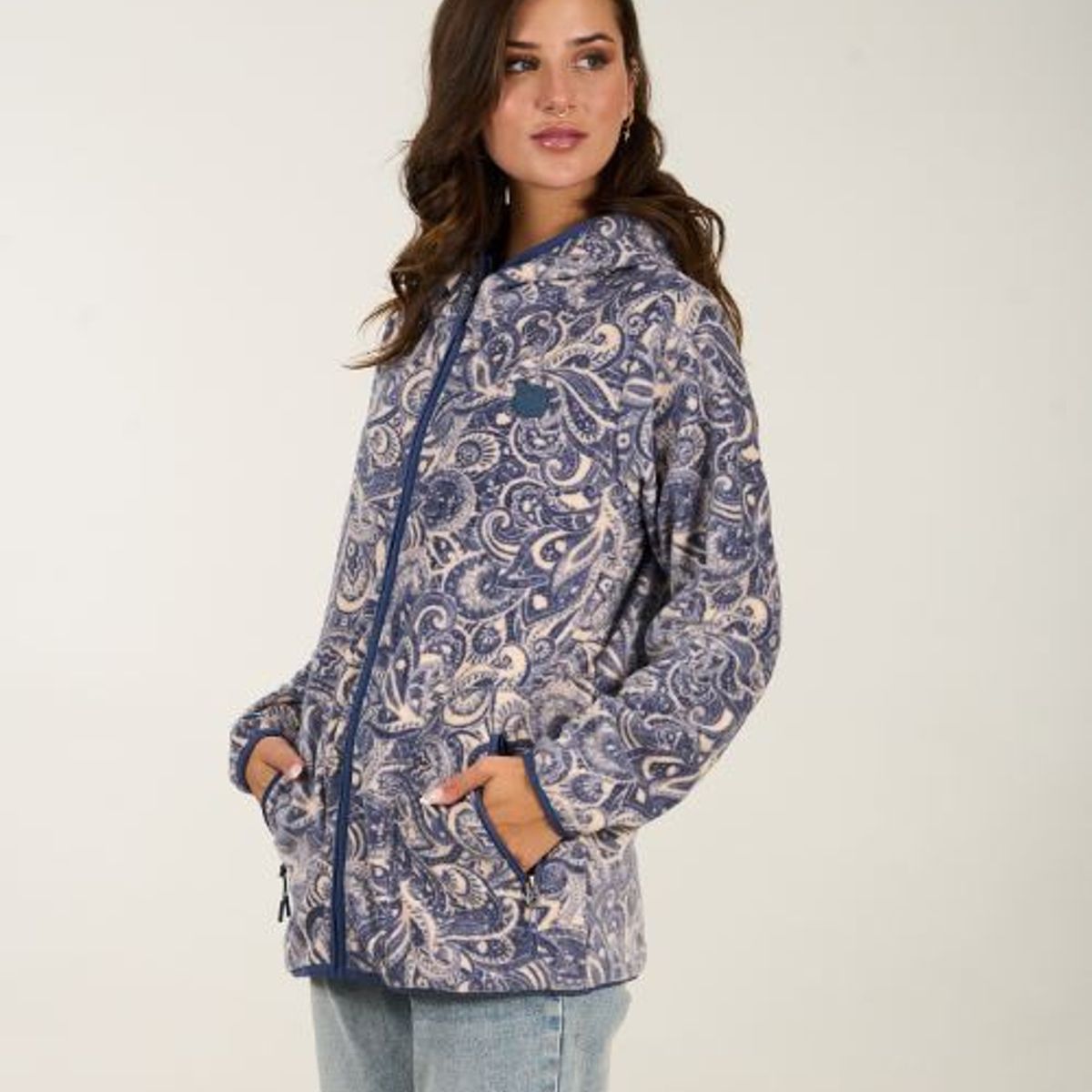 POLEMIC - Poleron Micropolar Print Full zipper Capucha Polemic