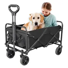 FRANAFOR - Carrito Compras Carga Plegable 4 Ruedas Camping