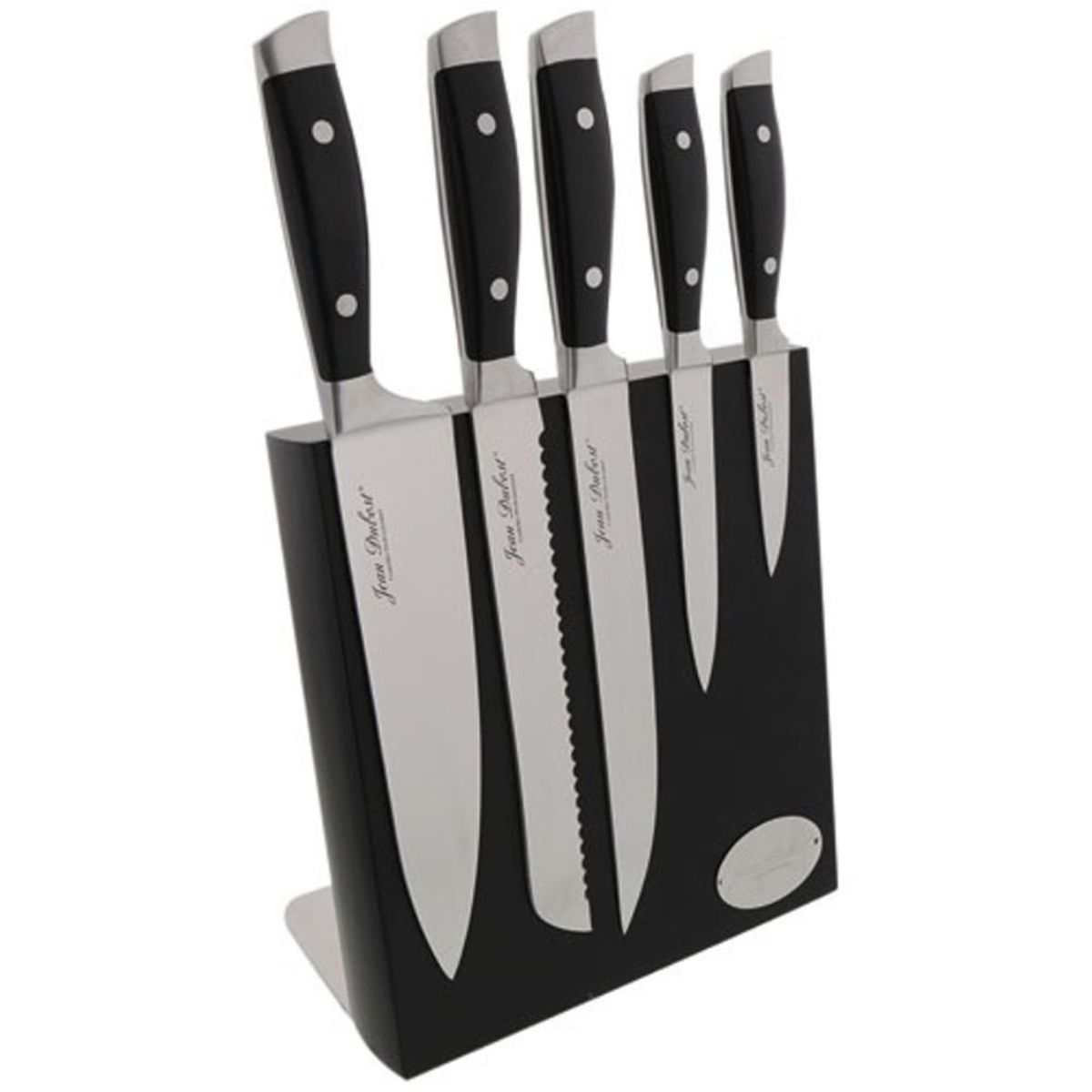 LAGUIOLE - Set 5 piezas bloque cuchillos cocina negro