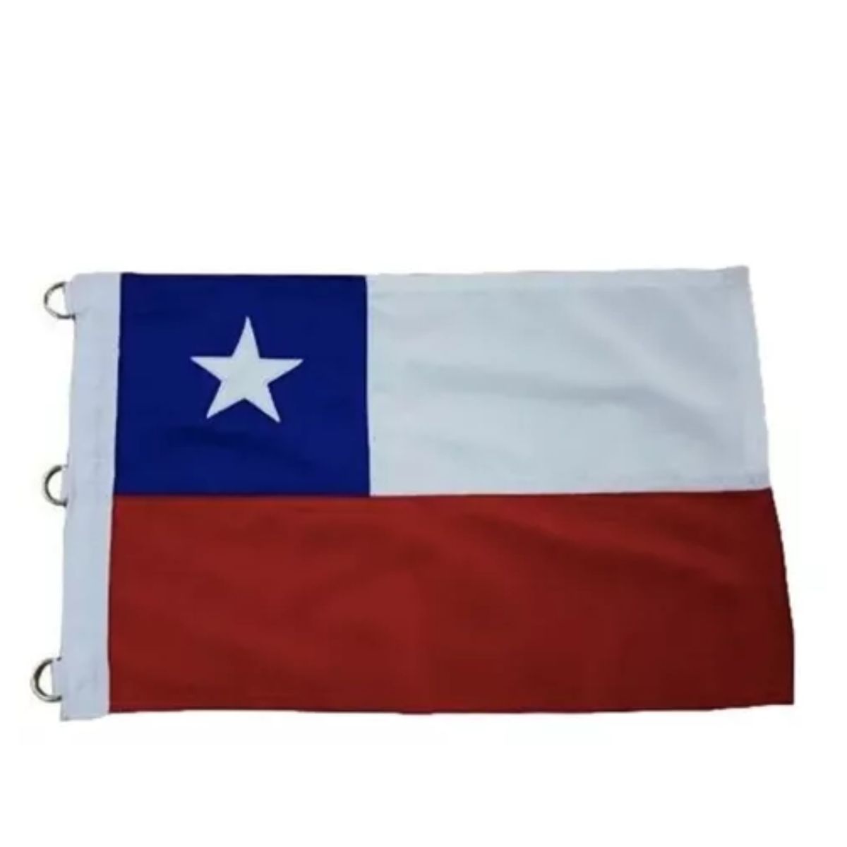 GENERICO - Bandera Chilena 140 X 210 Cm Reforzada Argolla Acero Inox