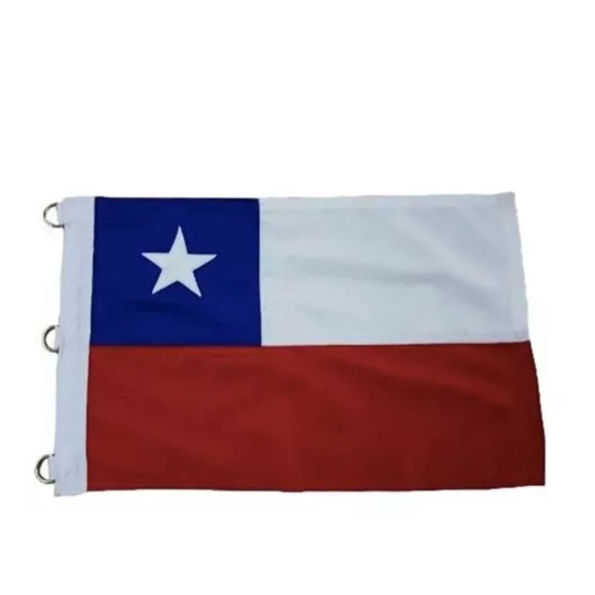GENERICO - Bandera Chilena 140 X 210 Cm Reforzada Argolla Acero Inox