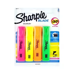 SHARPIE - Destacador Blade flúor 4 colores
