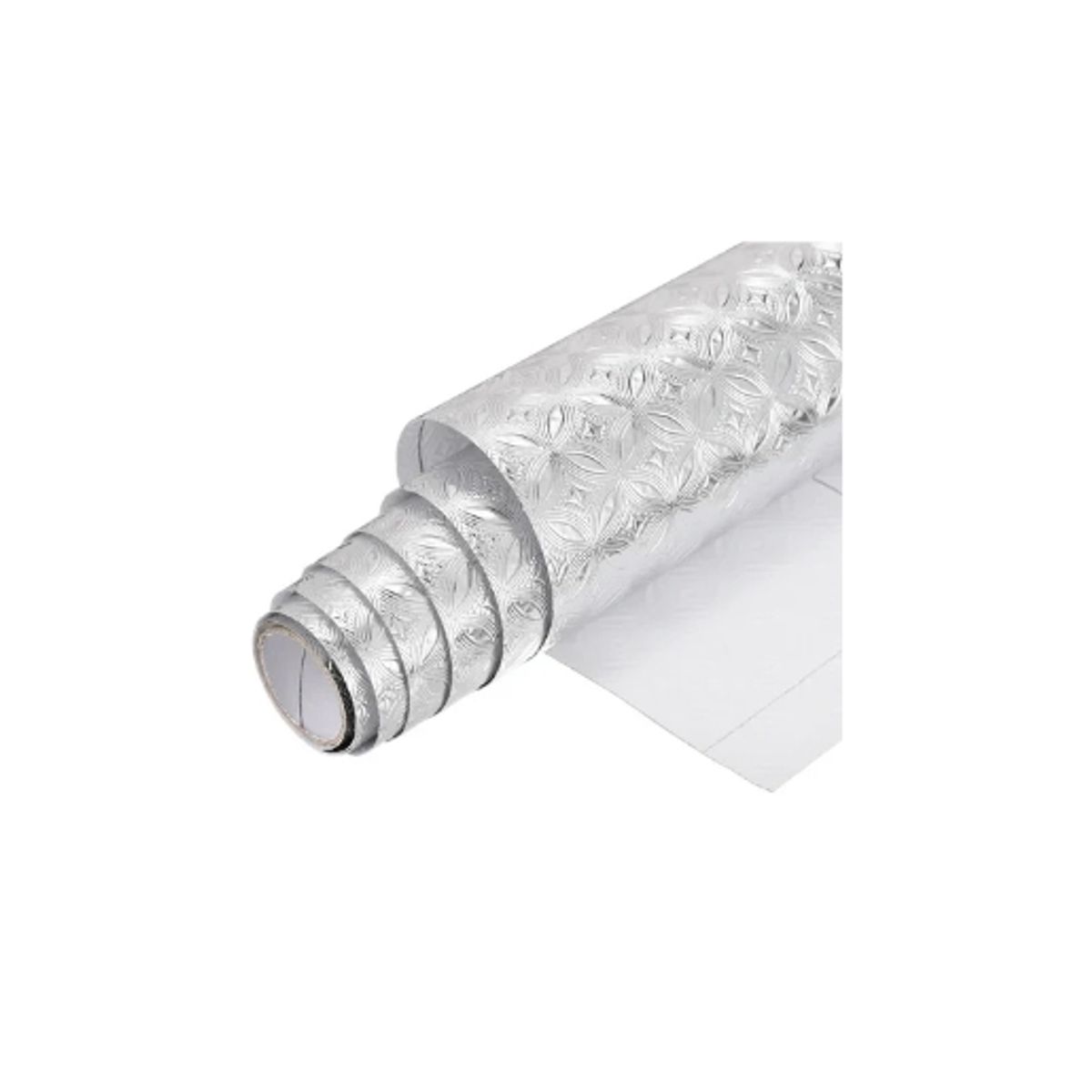 GENERICO - Papel Mural Autoadhesivo Rollo 10mt X 60cm Aluminio Circulos